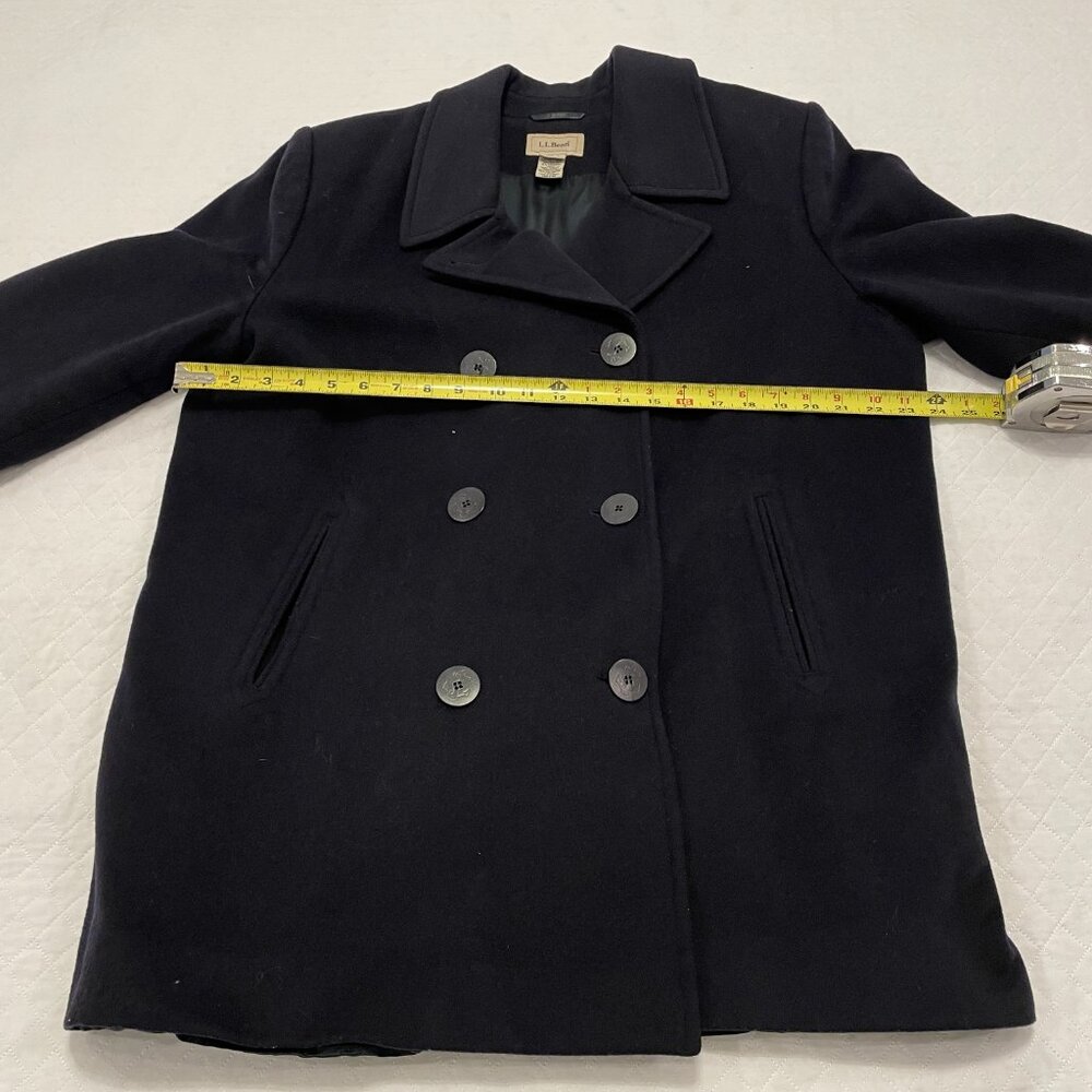 Women's LL Bean Wool Thinsulate Black Peacoat 18 - Picture 6 of 10